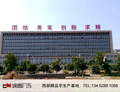 四川榮昌 政府大樓樓頂LED發(fā)光字樓頂大字，四川樓頂大字